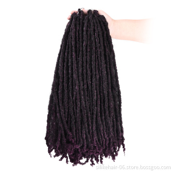 faux locs in Synthetic Hair18"Dreadlocks Soft Synthetic Braiding Hair Extension  Faux Locs Crochet Hair with Curly Ends Straight